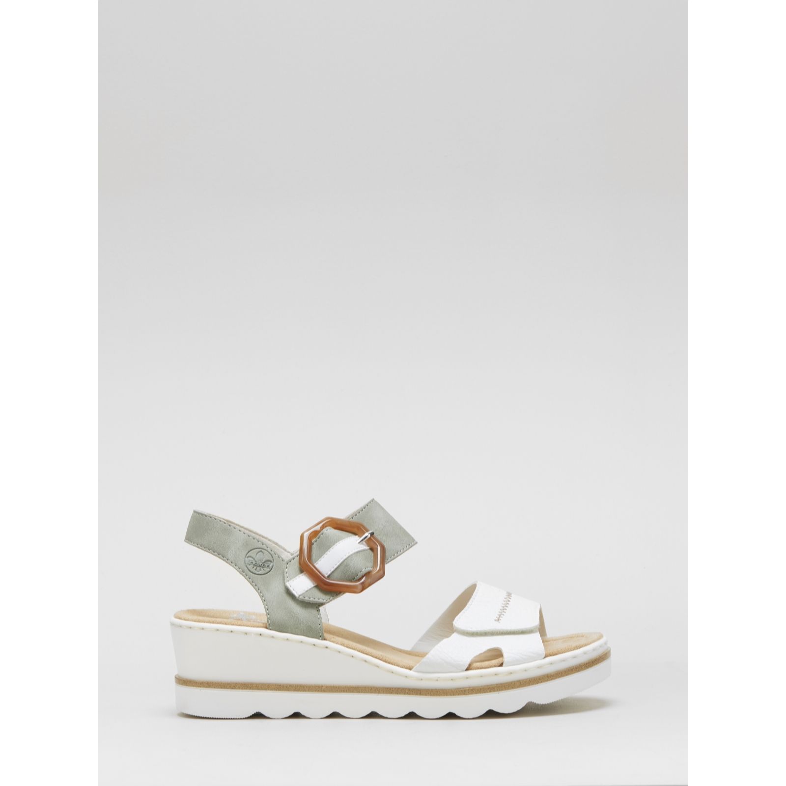 Rieker Wedge Sandal with Buckle Detail - QVC UK