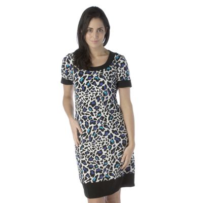 Tiana B Animal Print Short Sleeve Dress QVC UK