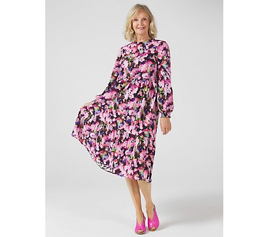 Helene Berman Annie Abstract Print Dress with Pockets