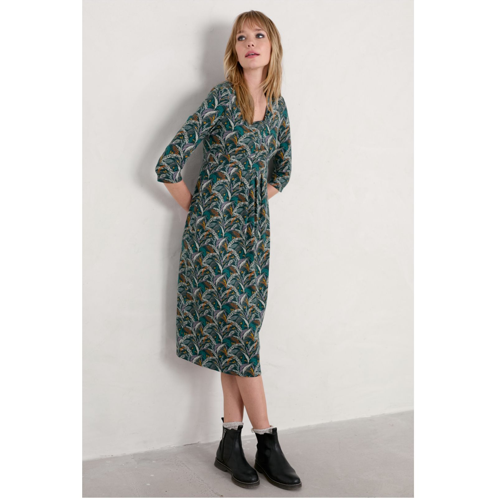 Fox Page Jersey Dress - Organic Cotton - Seasalt Cornwall