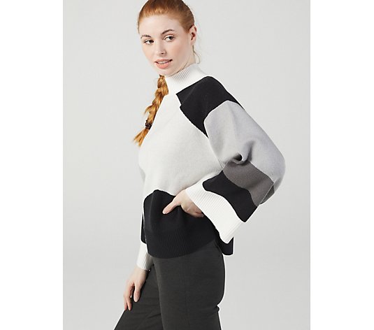 MarlaWynne Tonal Colour Block Intarsia Sweater