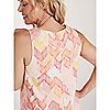 Denim & Co. A Line Printed Linen Blend Jersey Dress, 3 of 4
