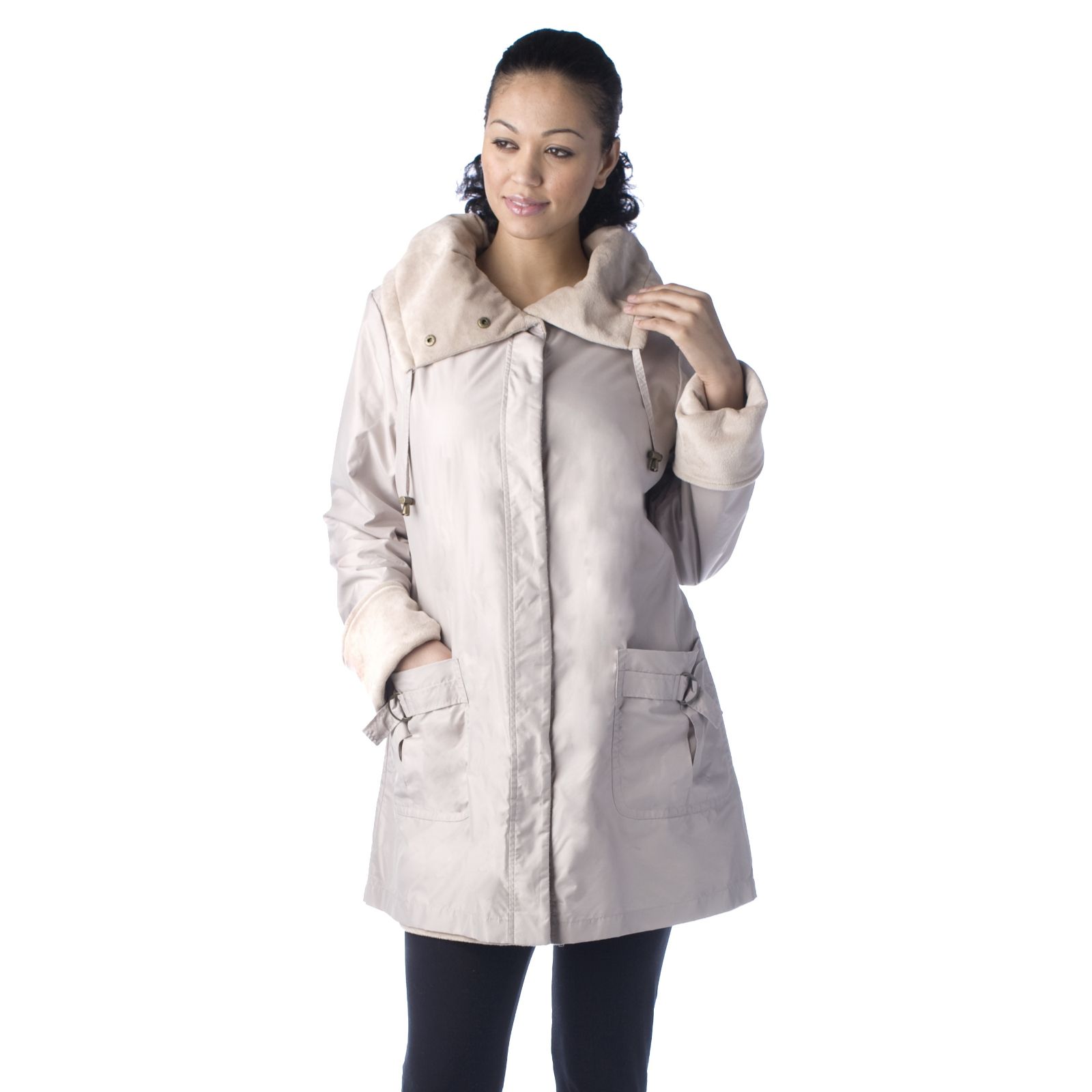 Dennis Basso Reversible Faux Fur & Water Resistant Coat - QVC UK