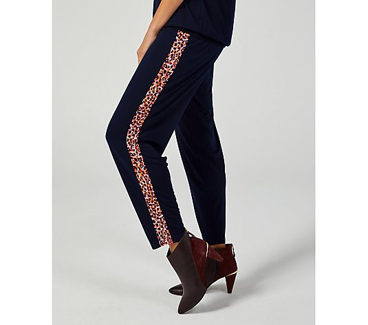 Kim & Co Brazil Jersey Contrast Stripe Tapered Leg Trousers