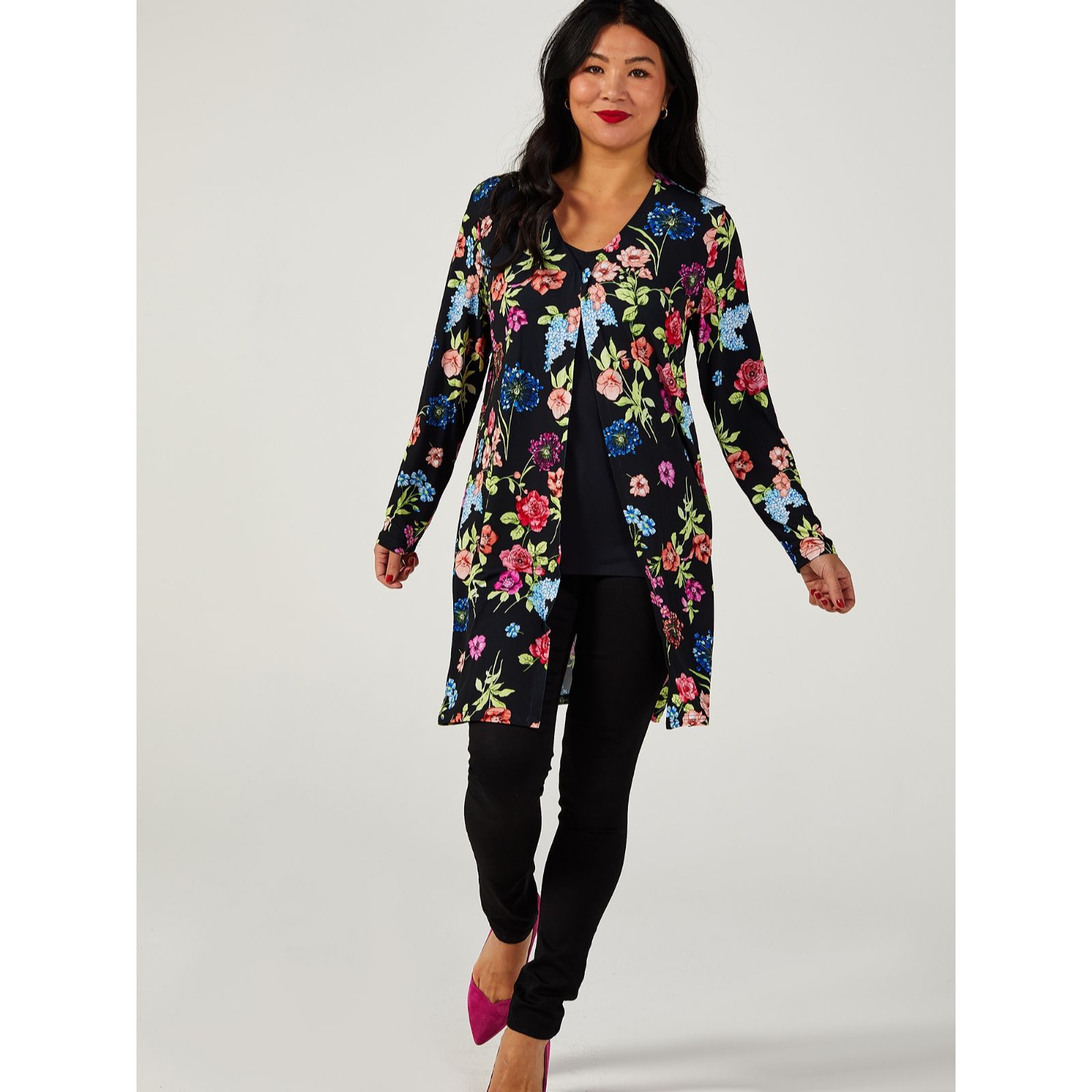 Floral Blooms Cardigan By Michele Hope - QVC UK