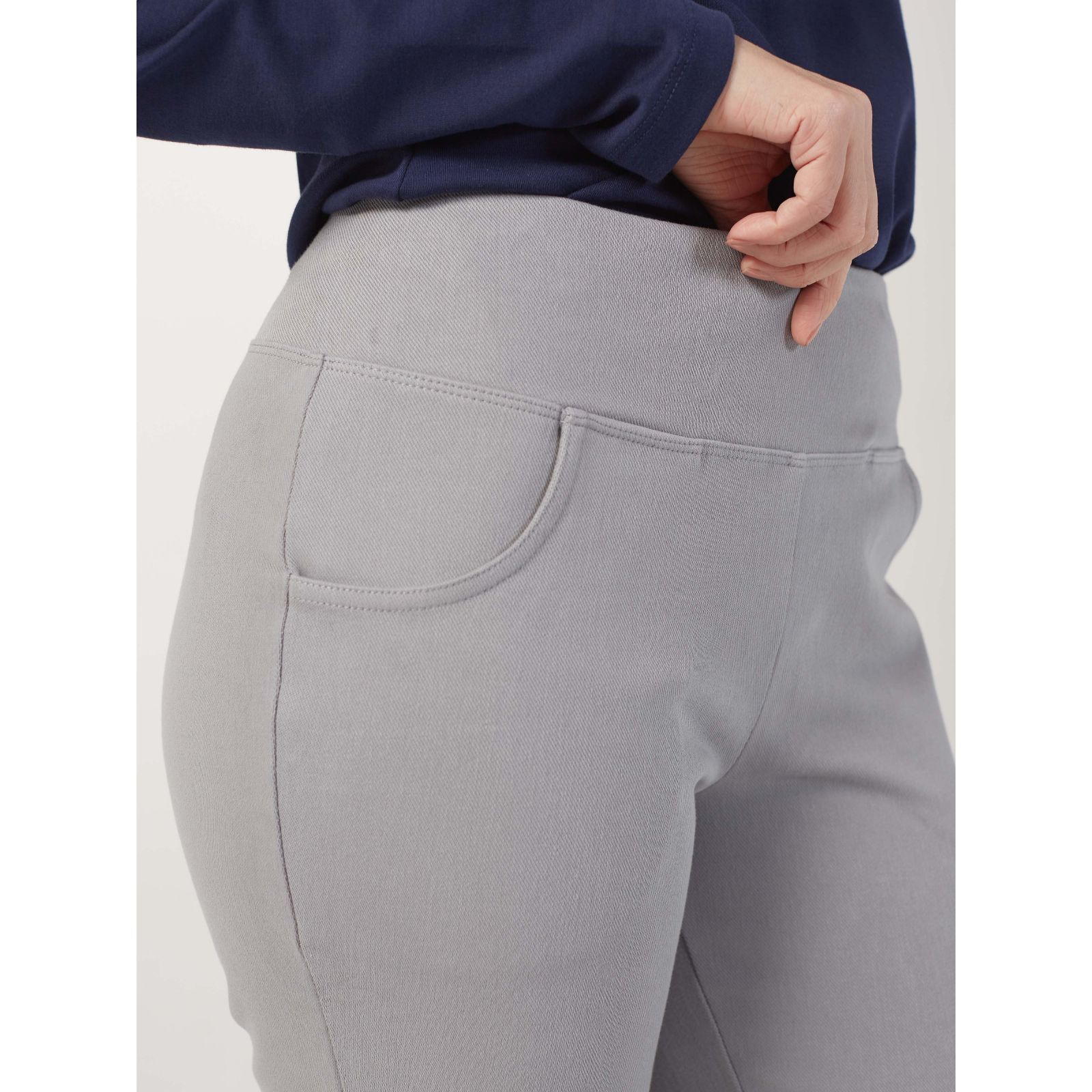 Women with Control Regular Prime Stretch Demin Leggings with Pockets