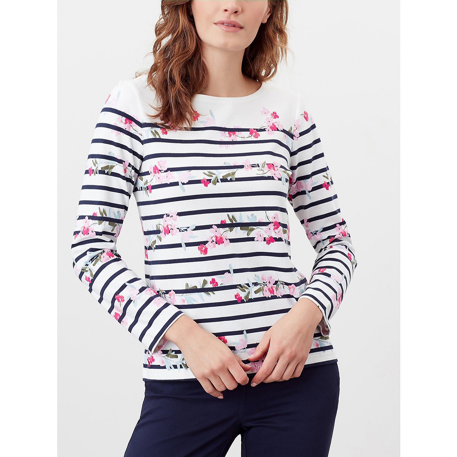 Joules Ladies Harbour Top in Anniversary Border Floral in All Sizes