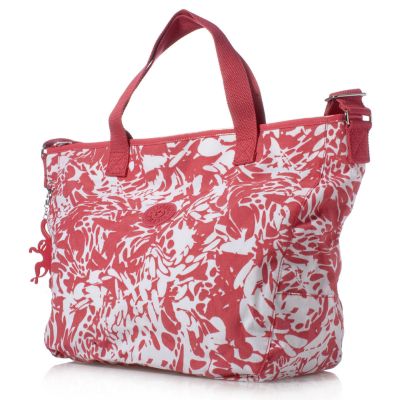 Kipling Adara Pink Jumble Print Large Shoulder Bag - QVC UK