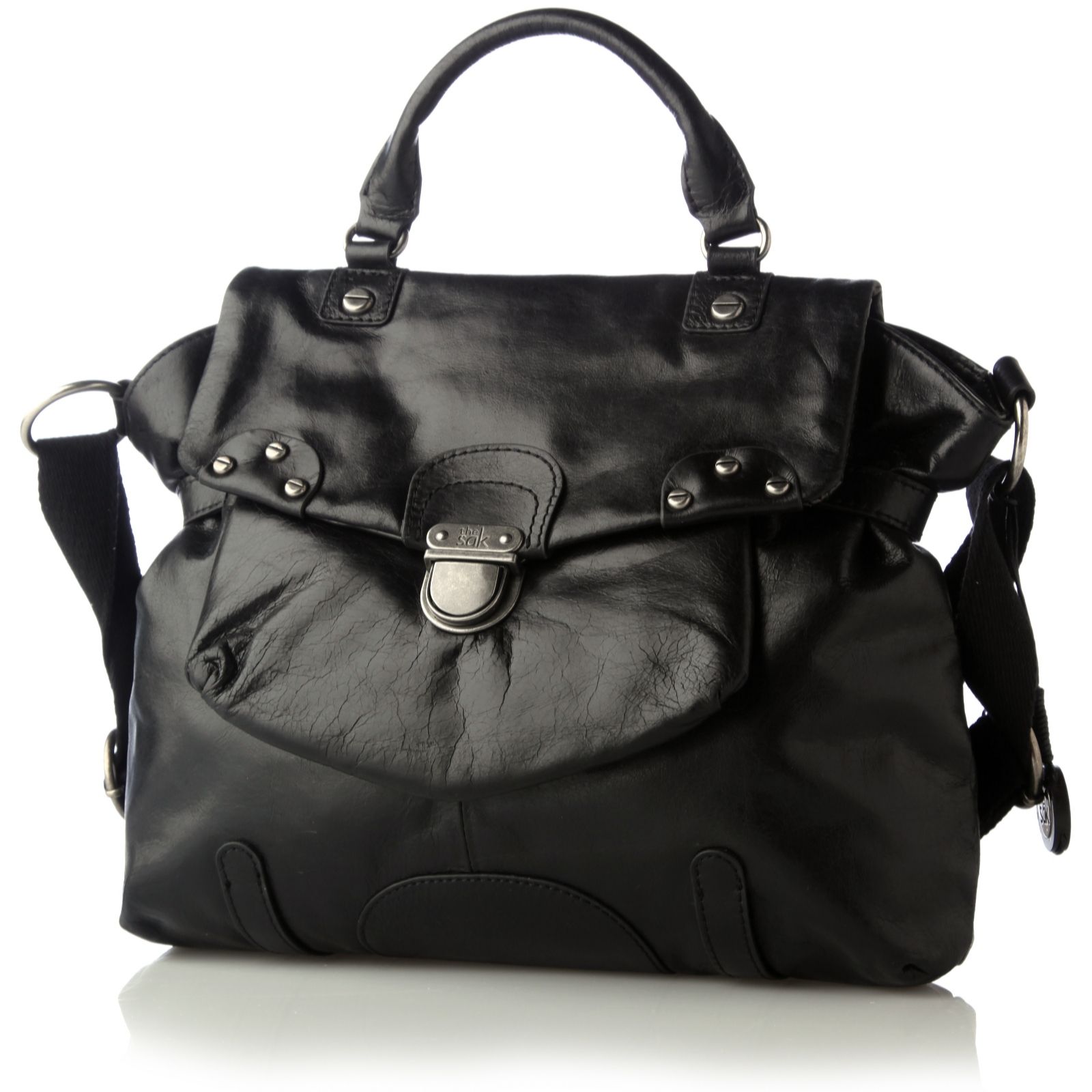 The Sak Chelsea Convertible Leather Messenger Bag QVC UK