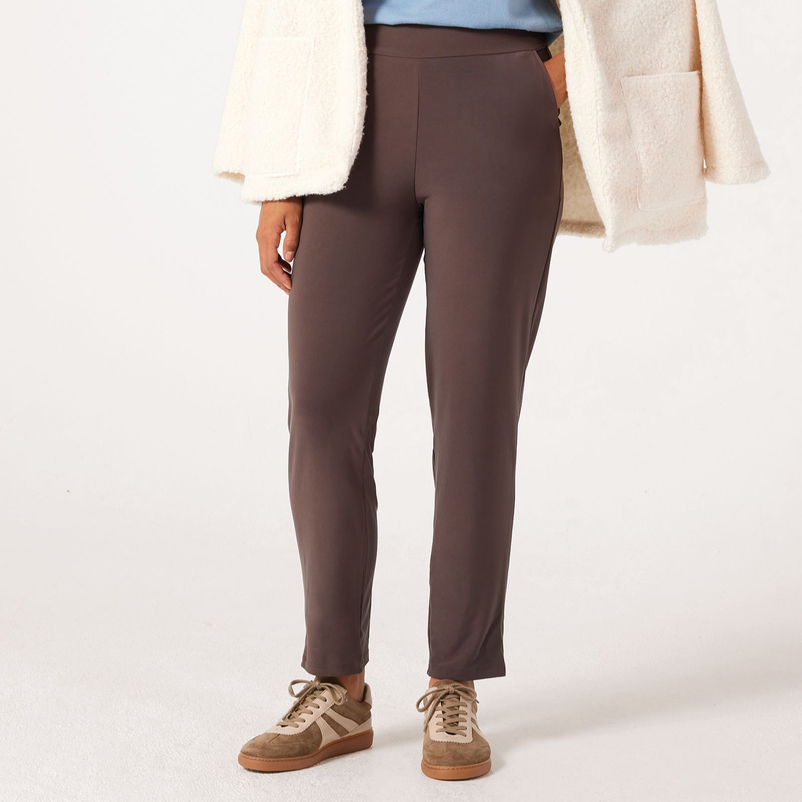 Kim & Co Deluxe Brazil Jersey Narrow Leg Trousers Petite