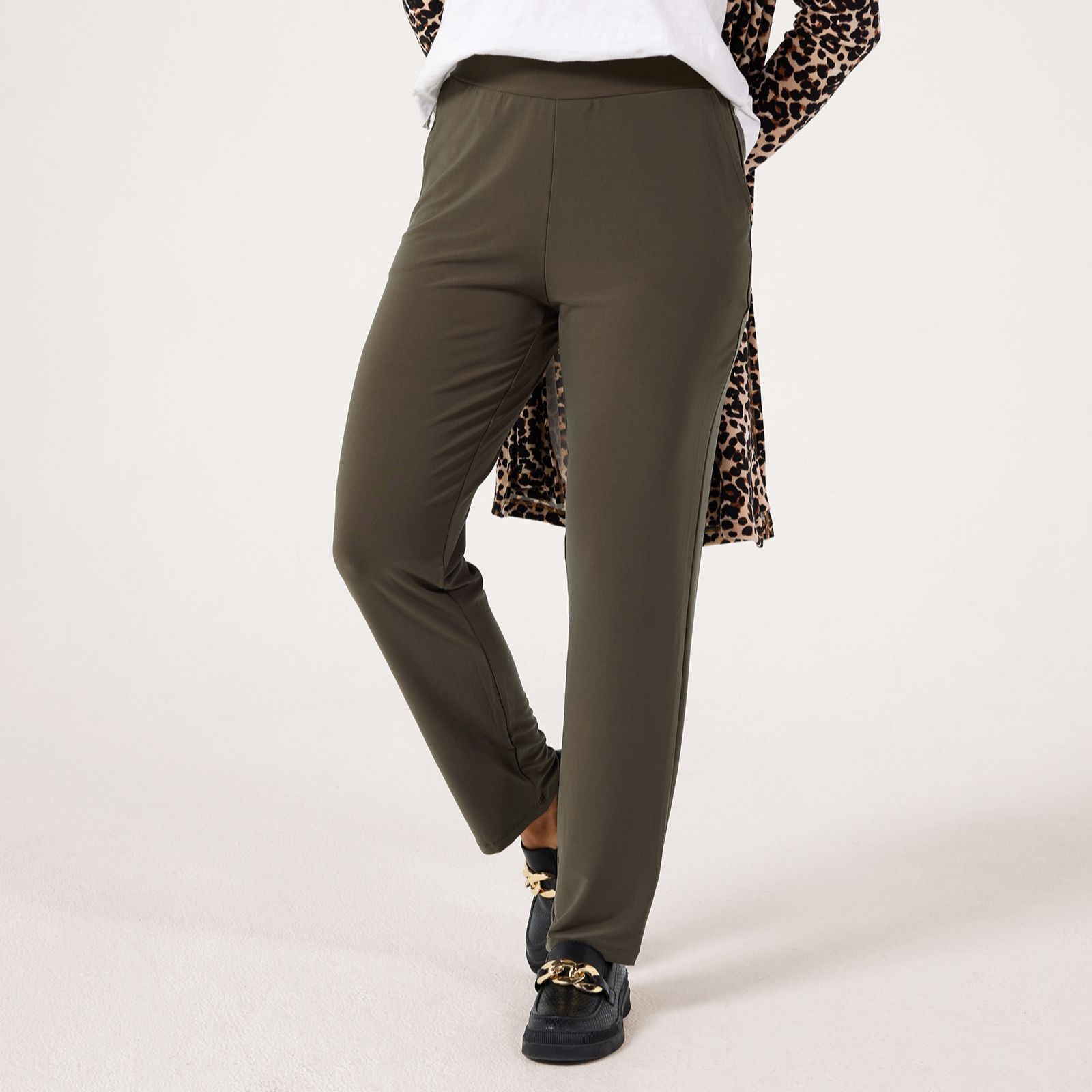 Kim & Co Deluxe Brazil Jersey Narrow Leg Trousers Petite