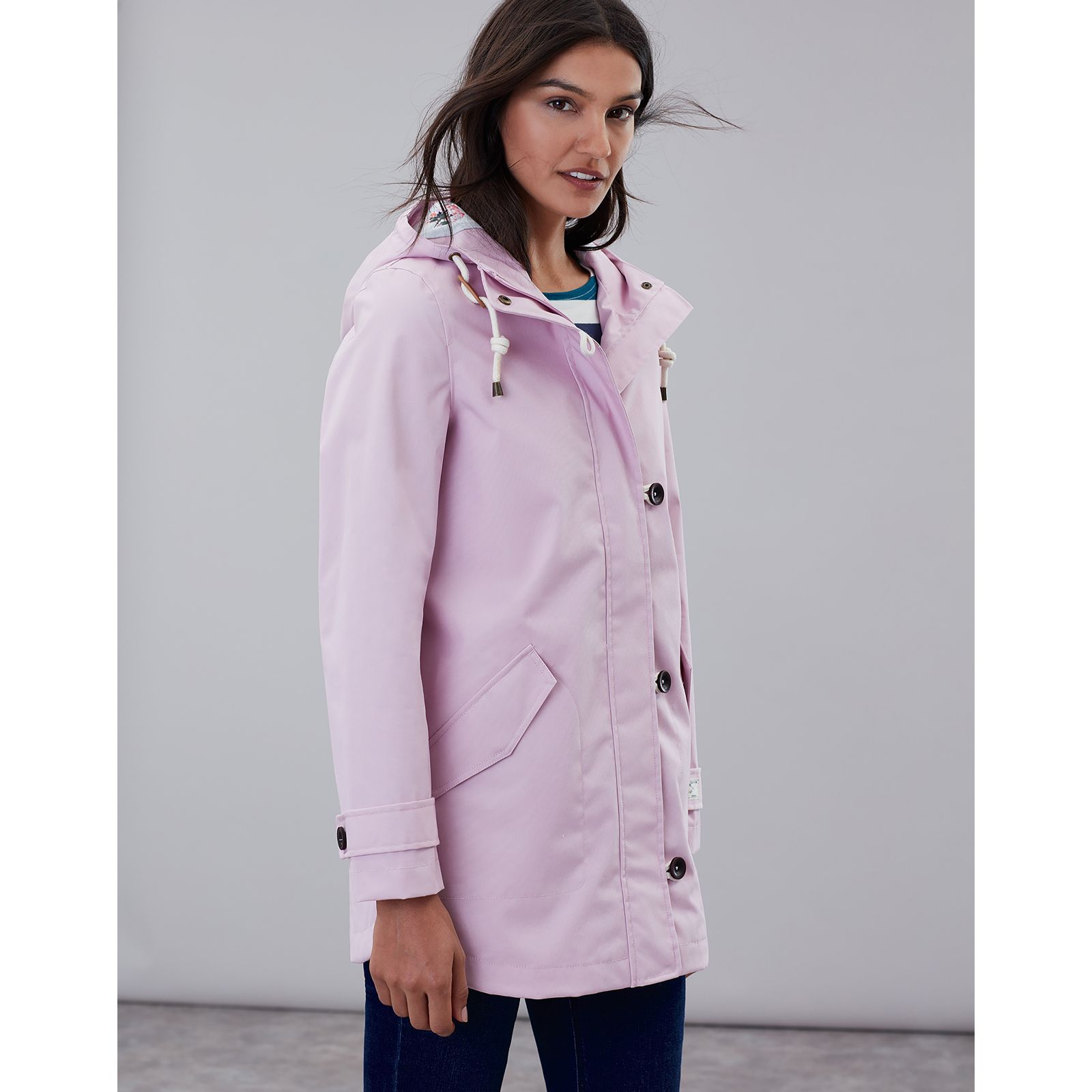 joules coast mid length waterproof jacket