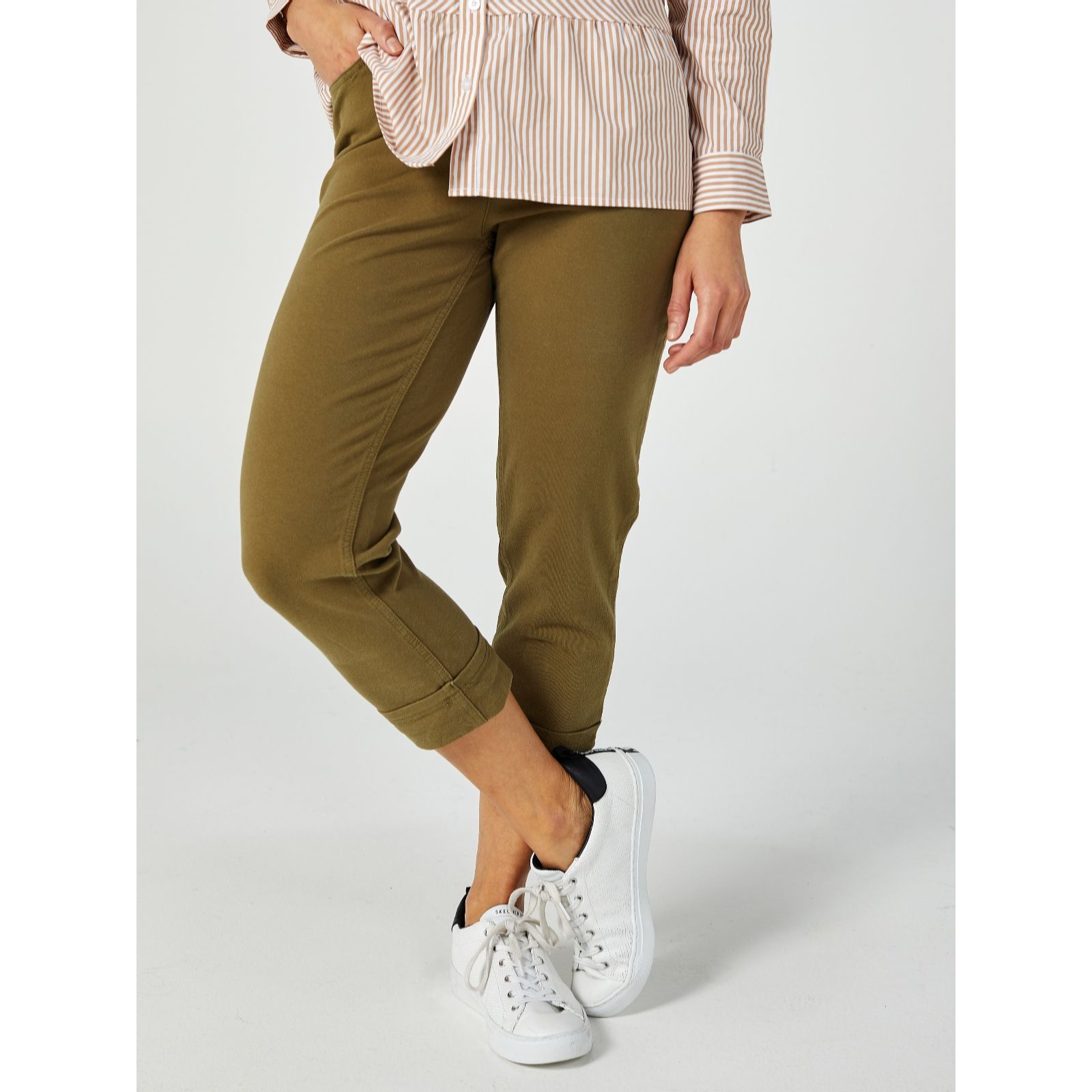 gap pull on crop trousers