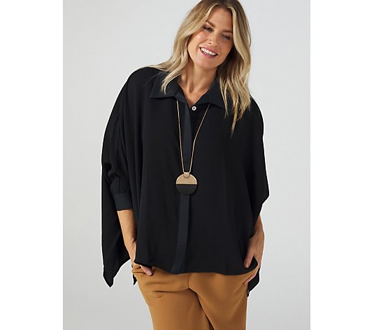 WynneLayers Unstructured Shirt Satin Back Crepe