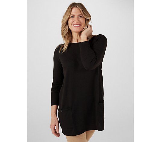 Kim & Co Soft Touch Long Sleeve Tunic with Pockets