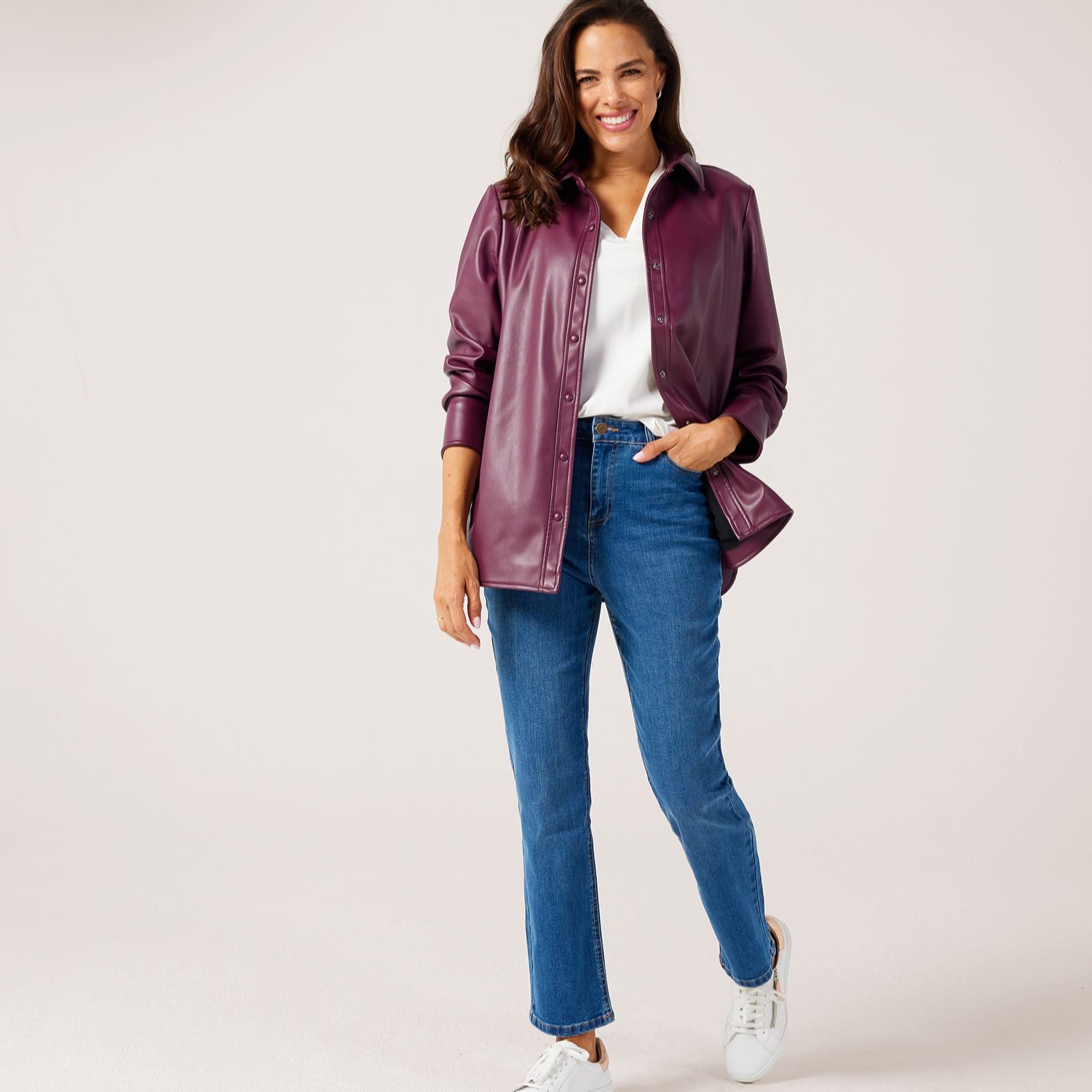 Ruth Langsford Faux Leather Shacket