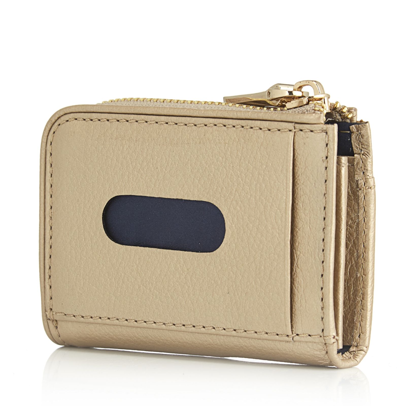 Outlet Ashwood Small Leather Zip Wallet in Gift Box QVC UK