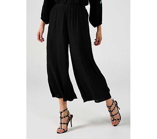 Antthony Designs Cropped Trousers with Wide Leg - QVC UK