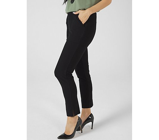 WynneLayers Knit Crepe Crop Trousers With Patch Pockets