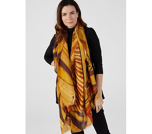 Frank Usher Abstract Print Foil Scarf