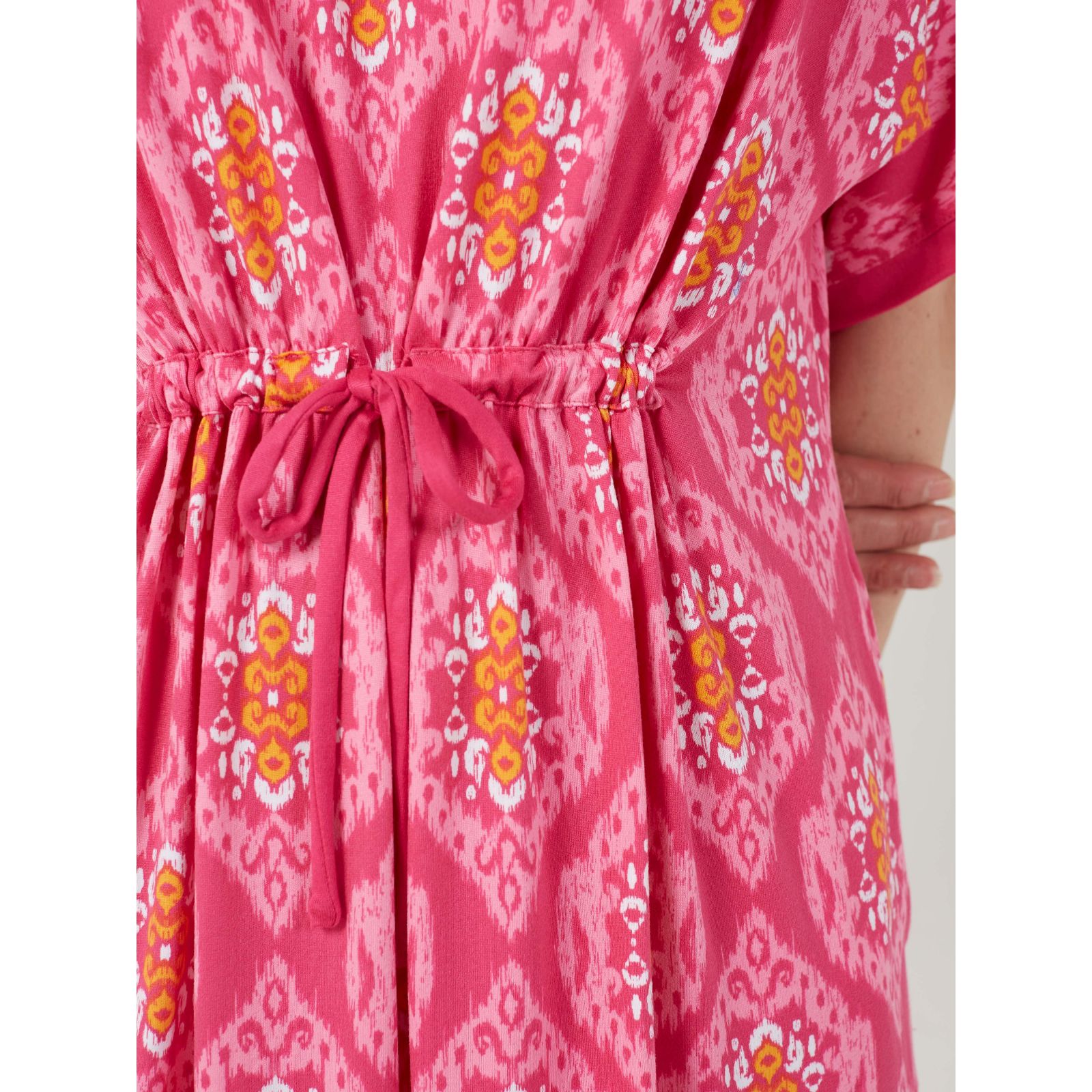 Carole Hochman Cooling Tie Front Kaftan Petite - QVC UK