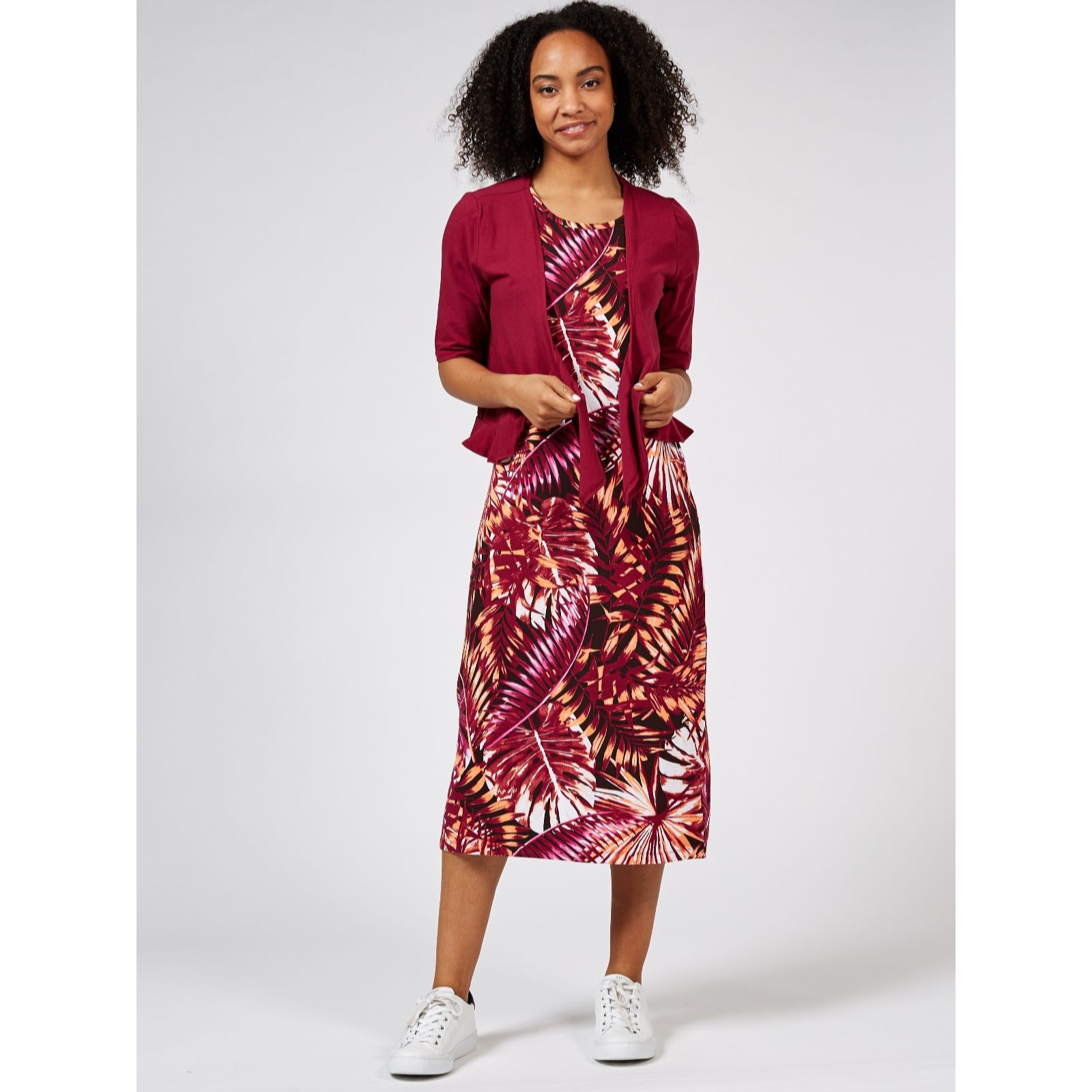 midi dress with shrug