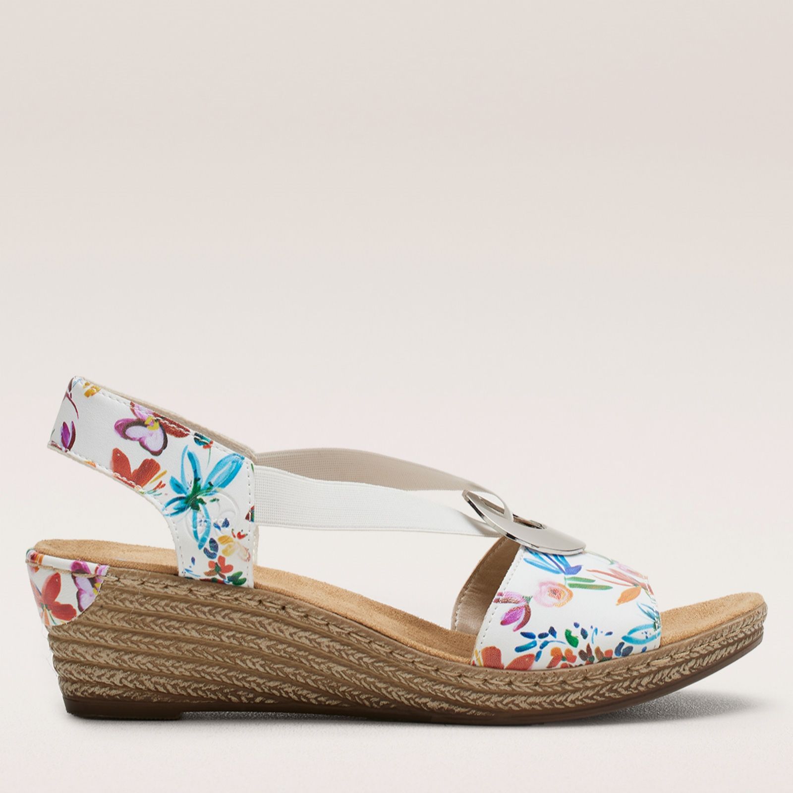 Rieker Circle Trim Wedge Sandal