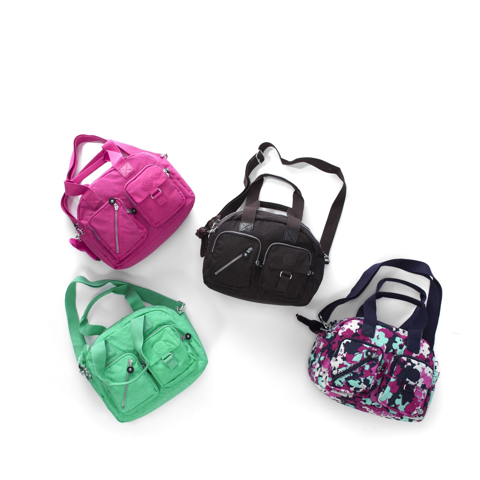 Kipling Defea Rounded Shape Handbag With Front Zip Pockets - QVC UK