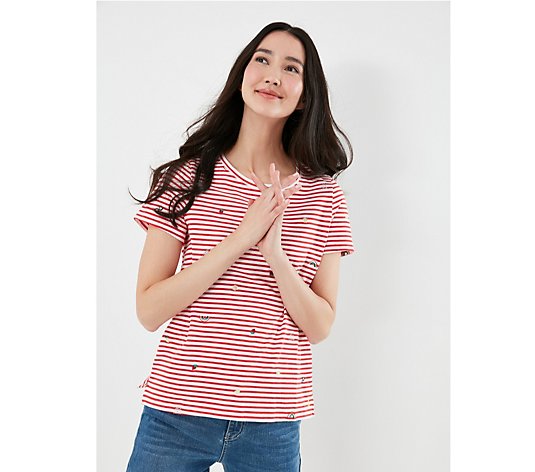Joules Carley Emb Classic Crew Neck T-Shirt