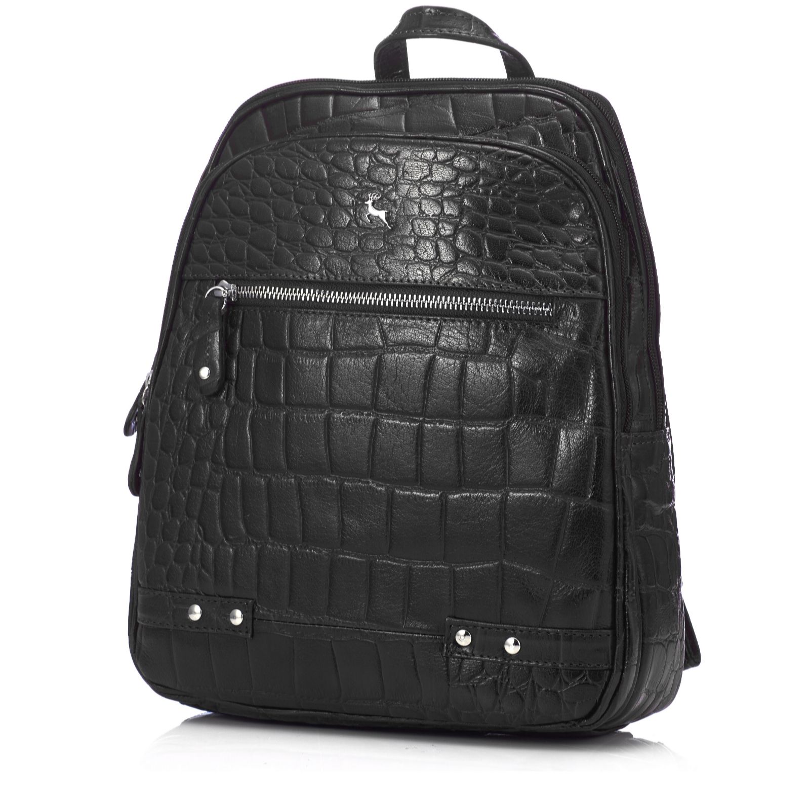 Ashwood Zip Detail Leather Backpack - QVC UK