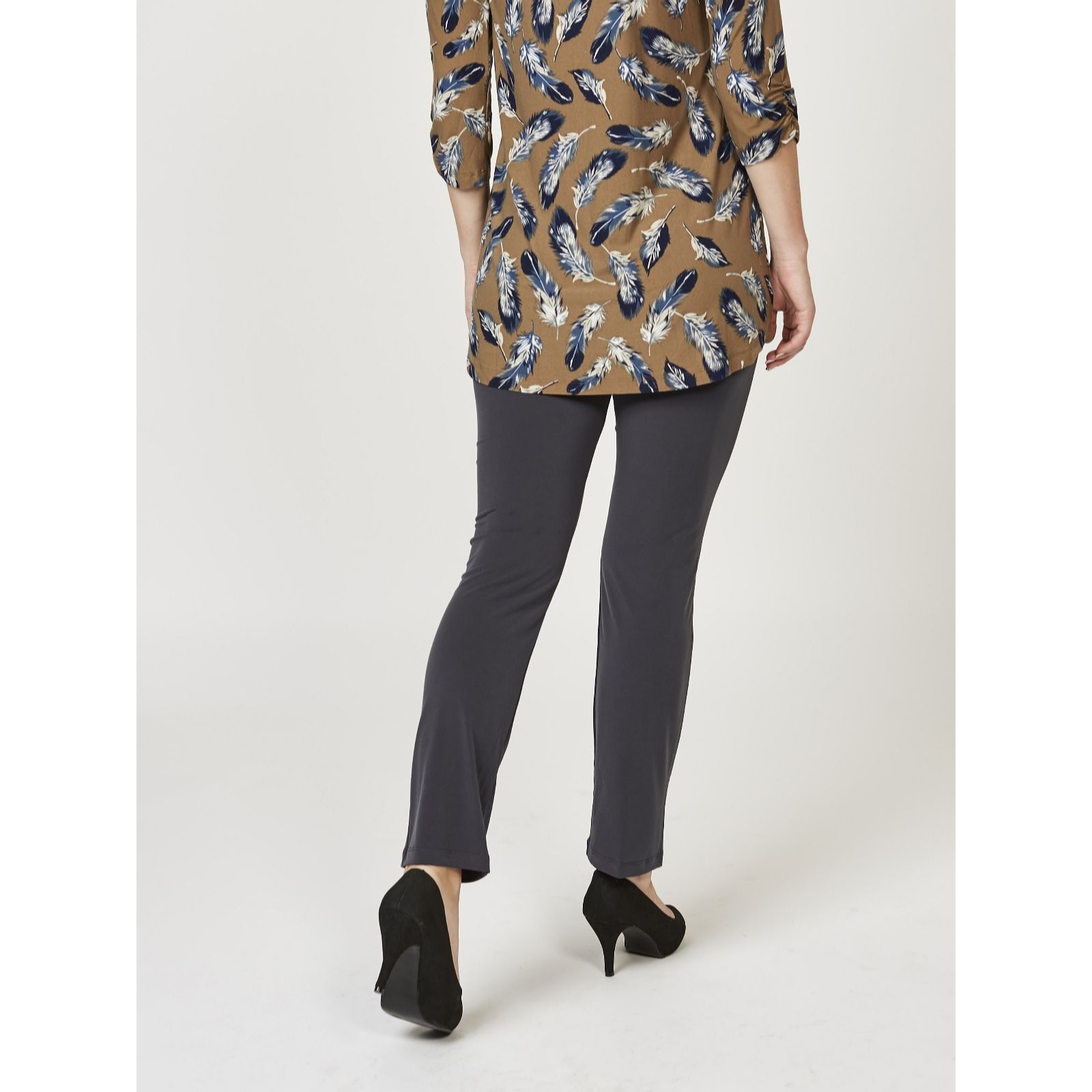 Outlet Kim & Co Brazil Jersey Narrow Leg Trousers Petite Length QVC UK