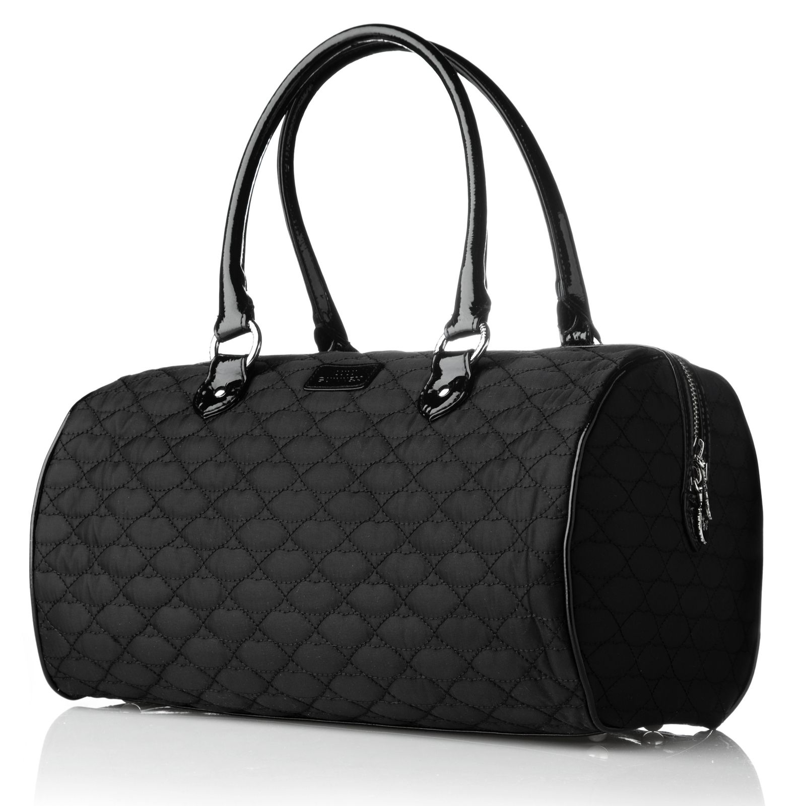 Lulu Guinness Nylon Quilted Lips Medium Zoe Bag QVC UK