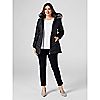 Centigrade Mixed Quilted Coat with Detachable Faux Fur Hood, 1 of 7