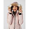 Centigrade Mixed Quilted Coat with Detachable Faux Fur Hood, 4 of 7