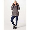 Centigrade Mixed Quilted Coat with Detachable Faux Fur Hood, 7 of 7
