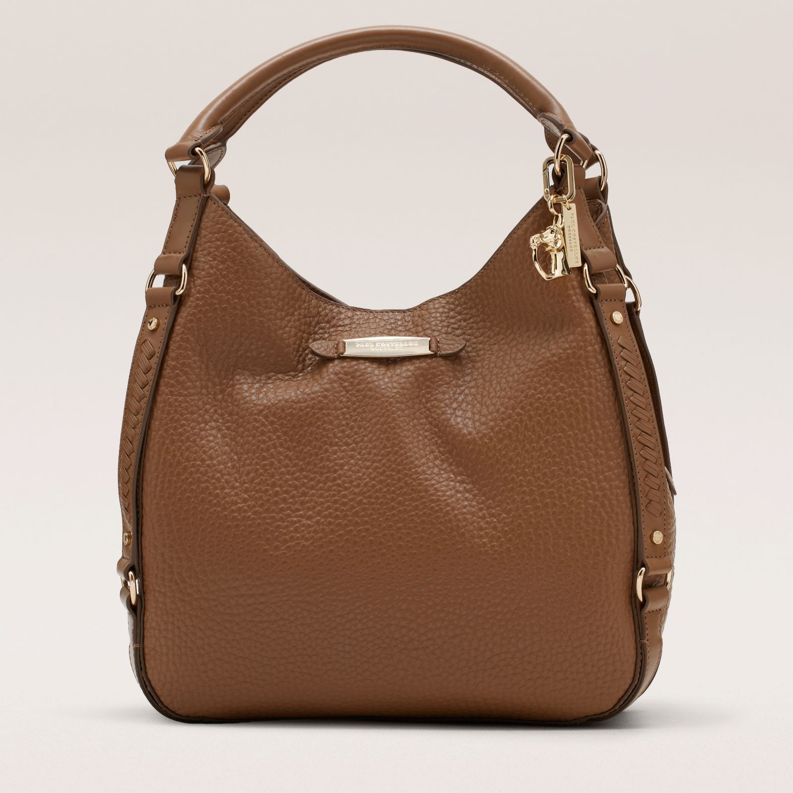 Paul Costelloe Weave Detail Large Slouchy Leather Shoulder Bag