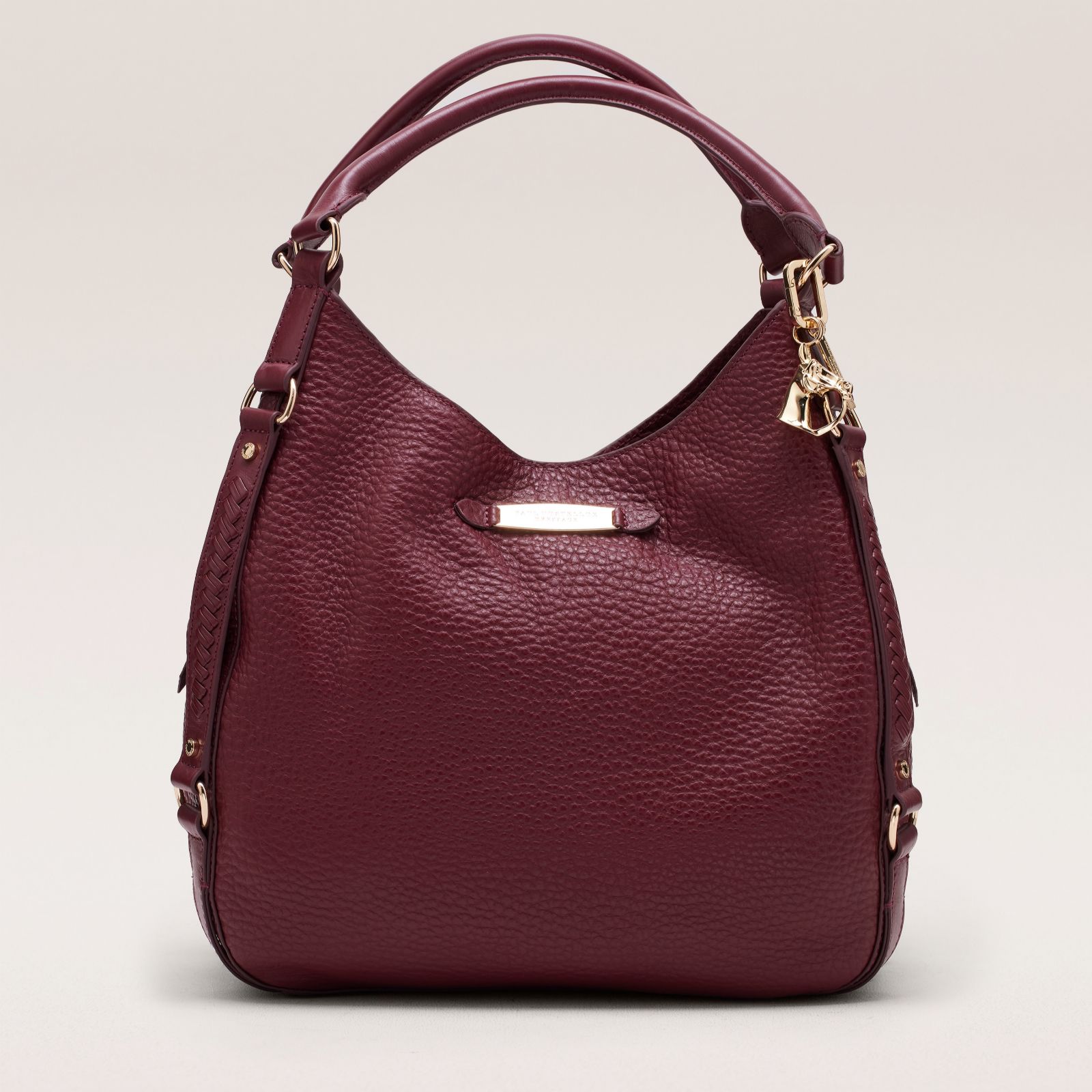 Paul Costelloe Weave Detail Large Slouchy Leather Shoulder Bag