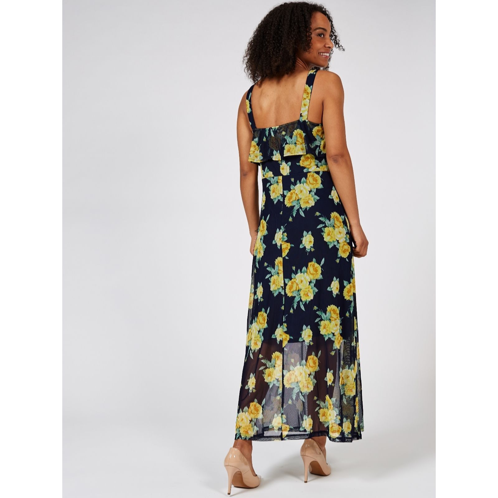 Outlet Sleeveless Printed Maxi Dress with Overlay QVC UK