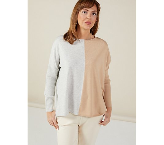 WynneLayers 2-Tone Modified Unstructured Sweater