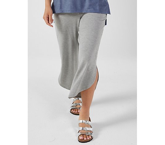 Elastic Waist Tulip Cropped Coulotte Pant in Lightweight by Nina Leonard