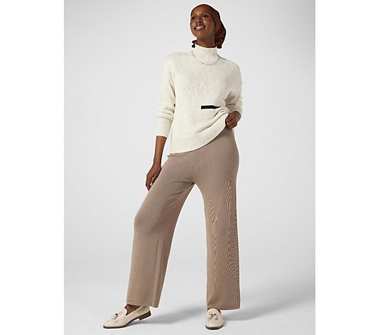 Frank Usher Knitted Trousers with Slits