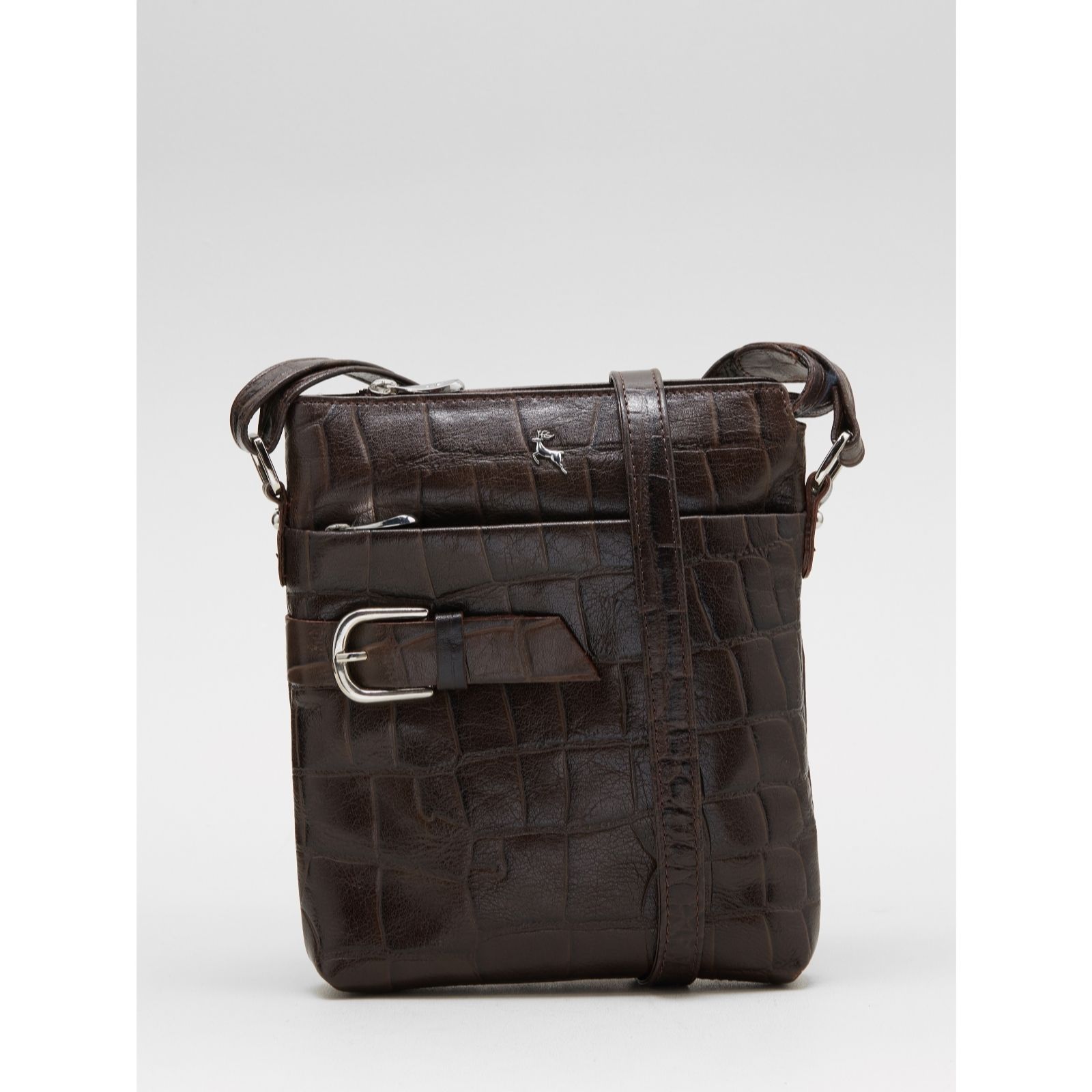 Outlet Ashwood Joani Buckle Leather Crossbody Bag