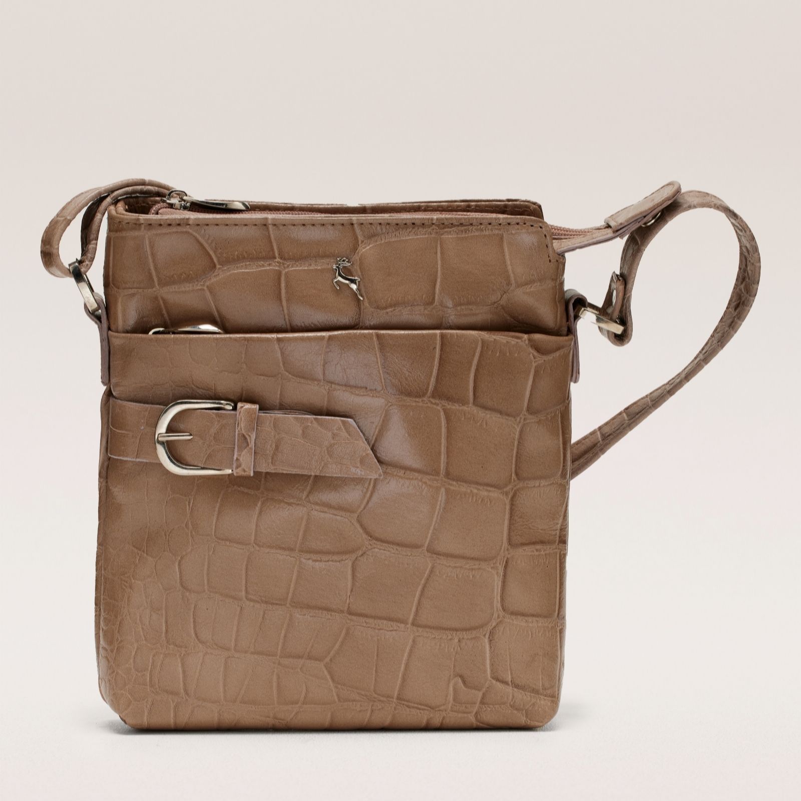 Outlet Ashwood Joani Buckle Leather Crossbody Bag