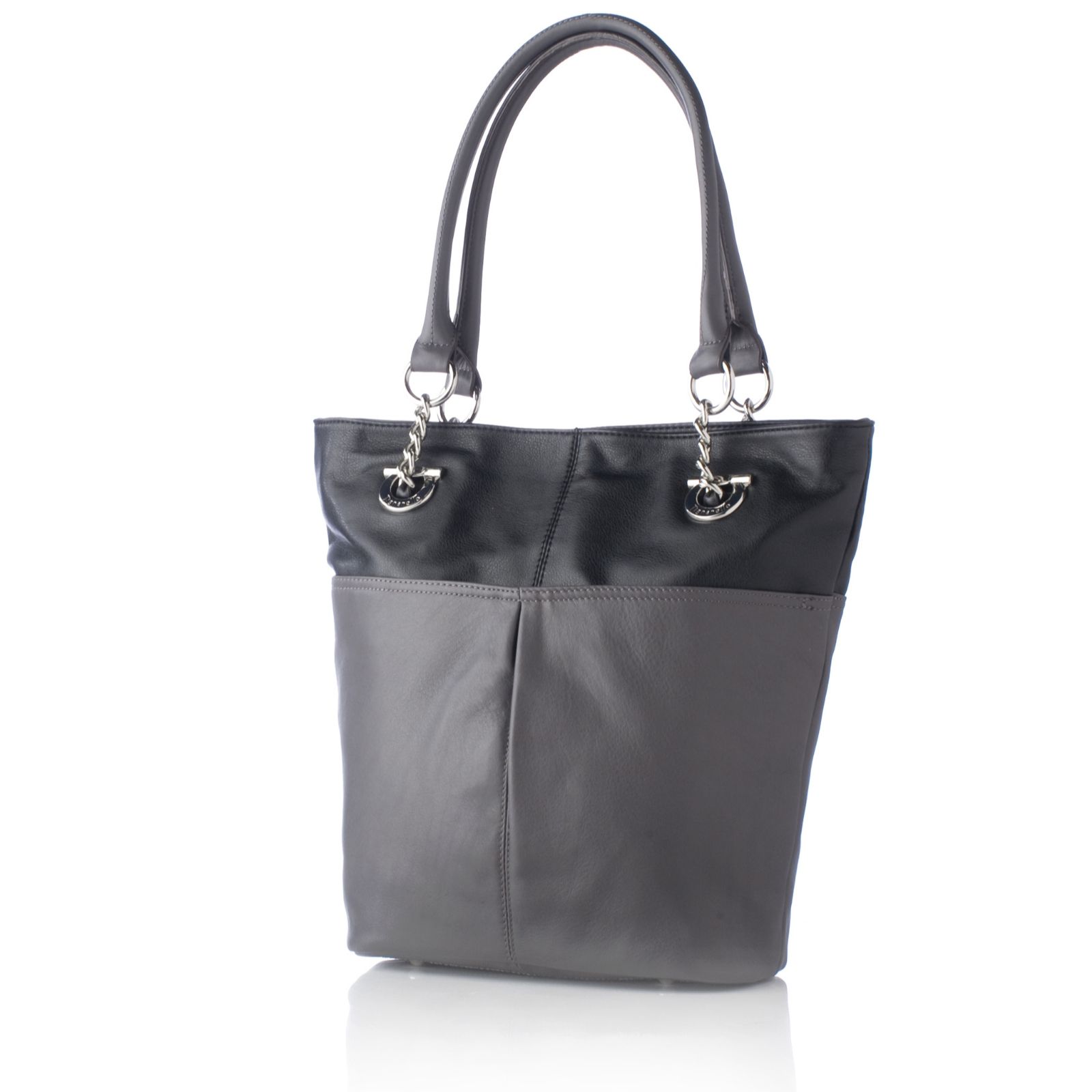 Tignanello Glove Leather Two Tone Bucket Tote Bag QVC UK