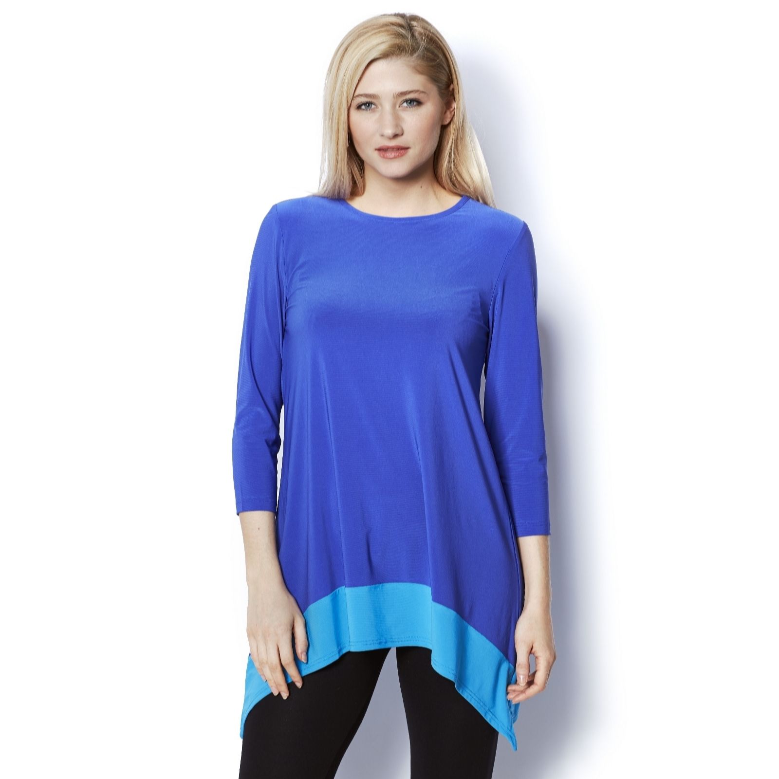 Outlet Asymmetrical Hem Tunic by Nina Leonard - QVC UK