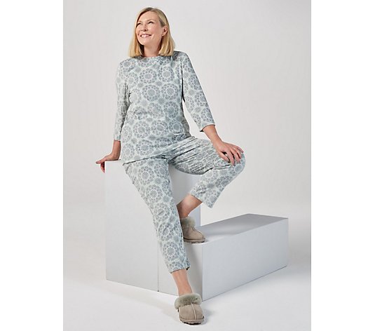 Cozee Home Printed Baby Fleece 3/4 Length Sleeve PJ Set