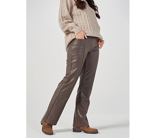 Badgley Mischka 4-Way Stretch Pull-On Flared Trousers