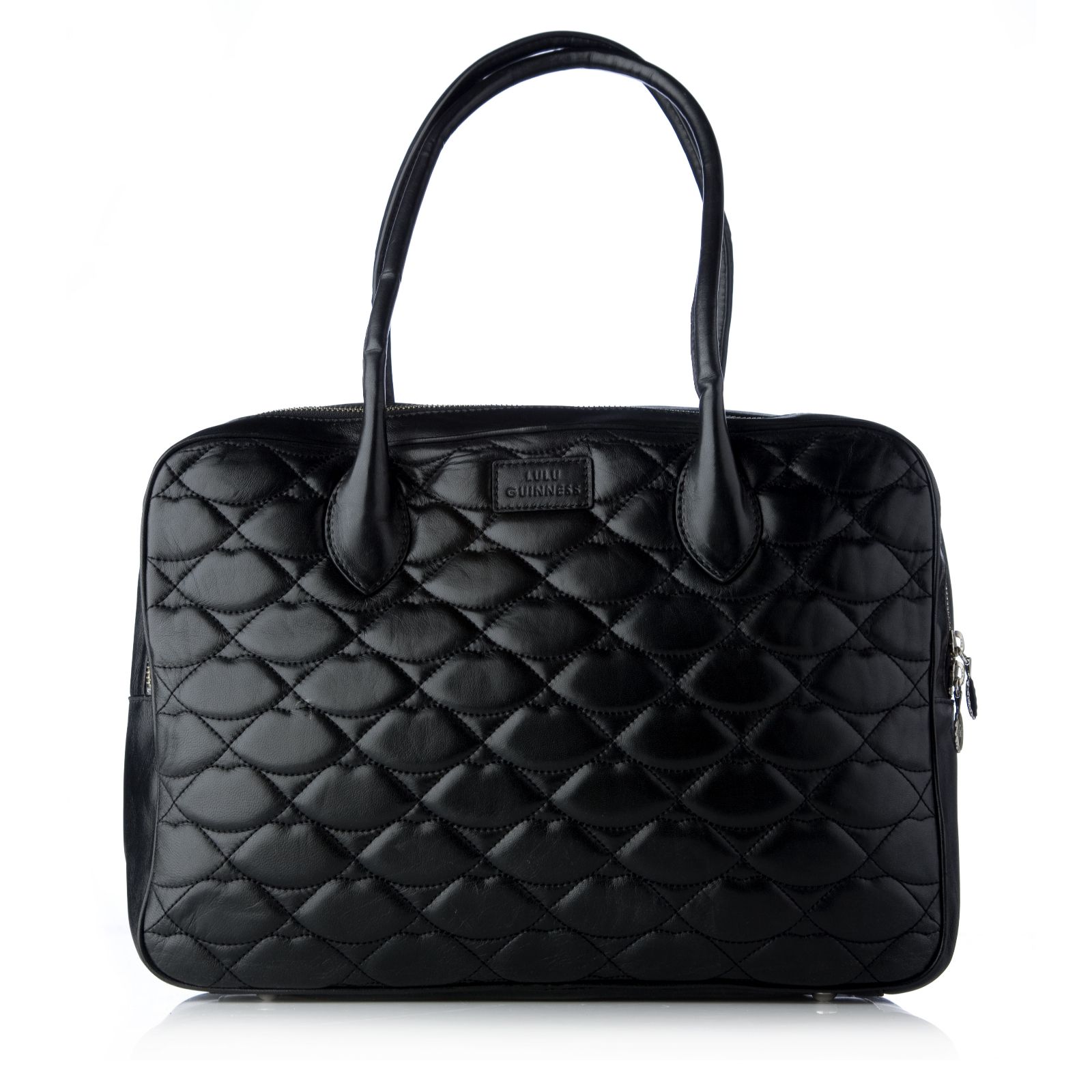 Lulu Guinness Nappa Quilted Lips Extra Large Jenny Bag