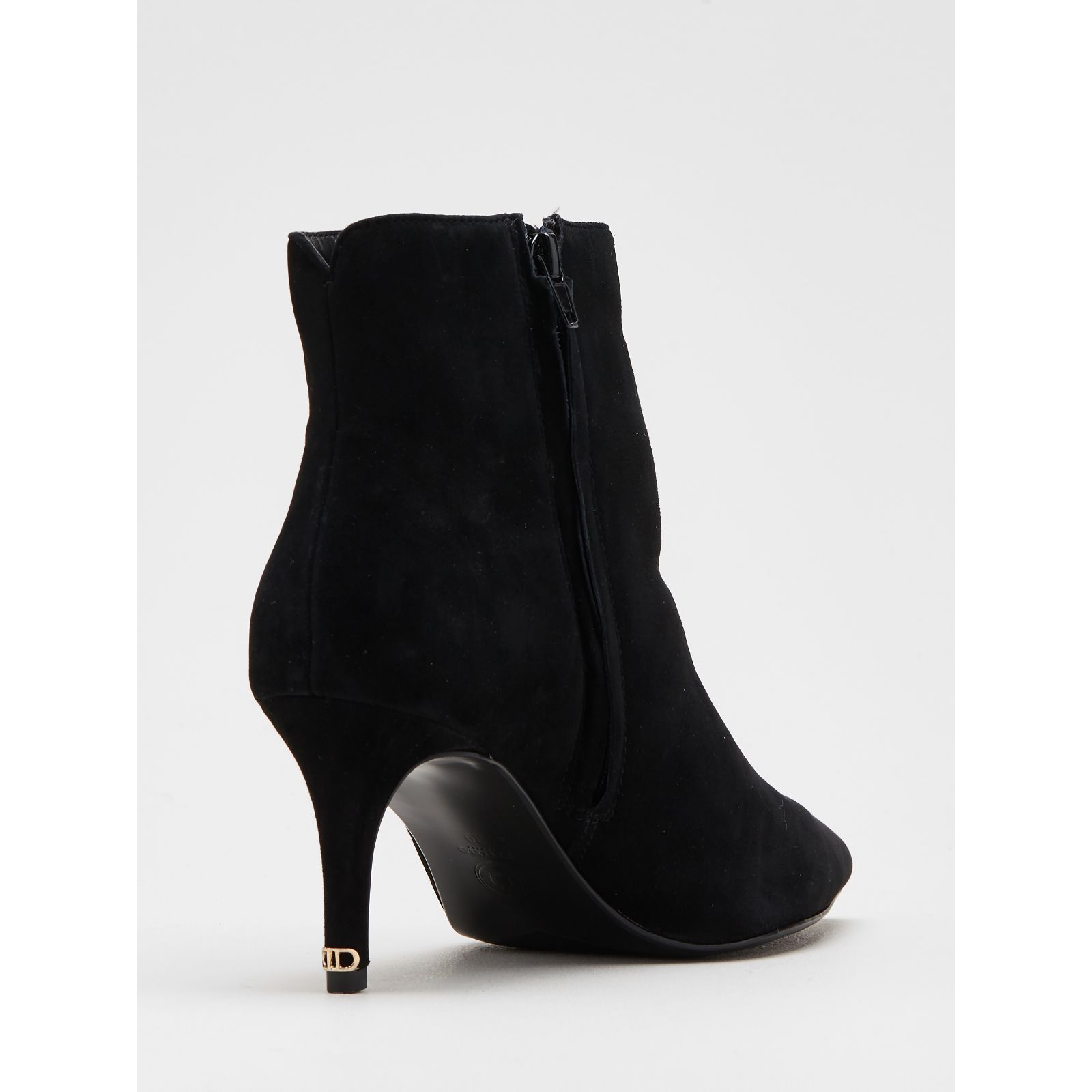 Dune Obsessive Suede Heeled Ankle Boot - QVC UK