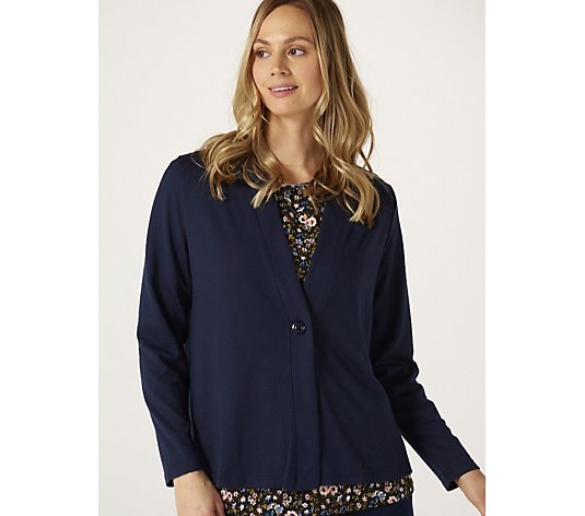 Kim & Co Soft Touch Long Sleeve Cardigan with Button